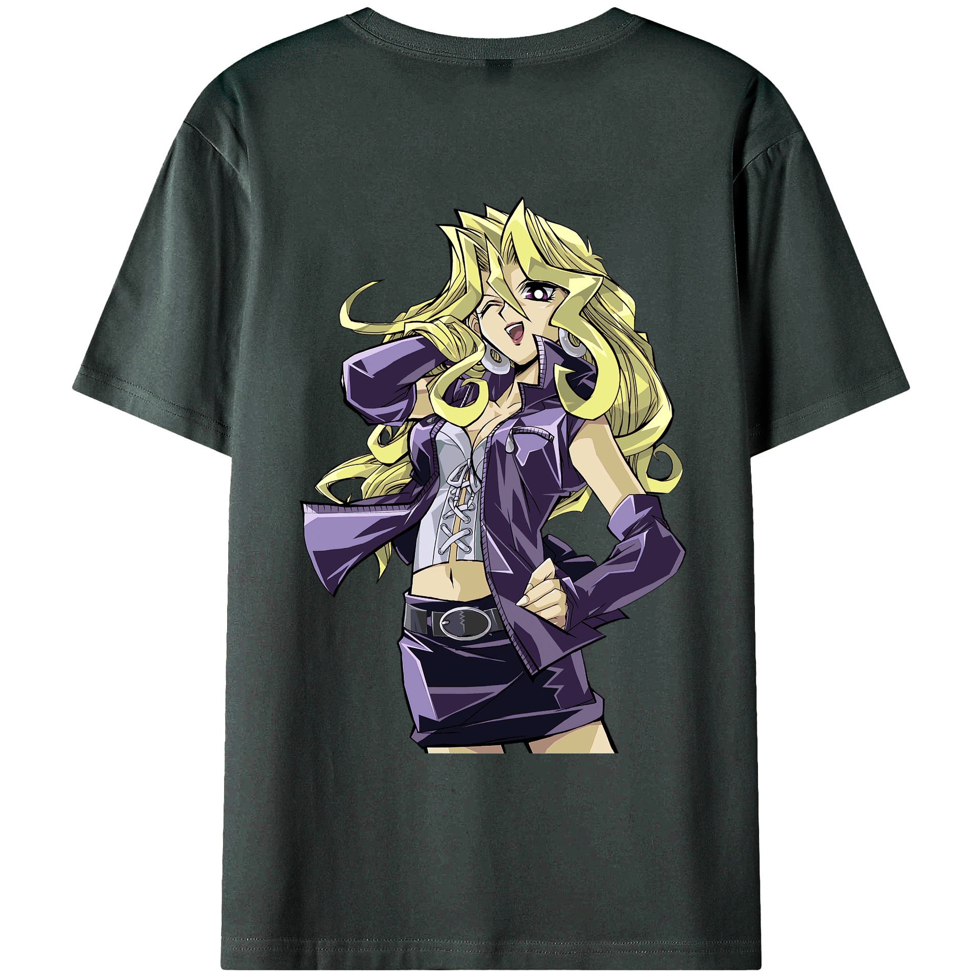 （画像用） 遊☆戯☆王 Yu-Gi-Oh! 綿100％ メンズ半袖Tシャツ（バックプリント） 通気性
